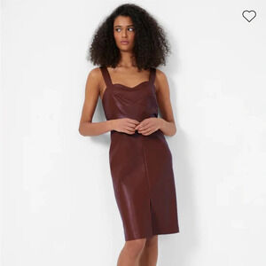FRENCH CONNECTION CROLENDA FAUX LEATHER DRESS